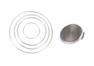 Stainless steel heating plate with decorative ring